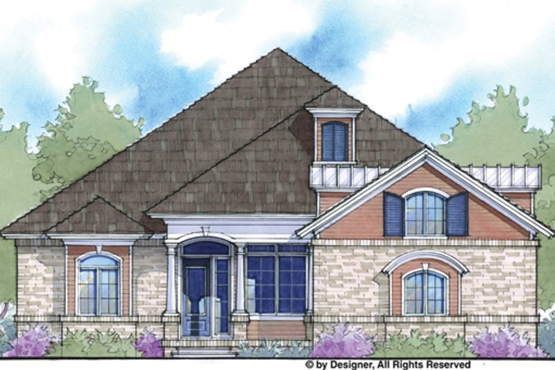 House Blueprint - Country Exterior - Front Elevation Plan #938-77