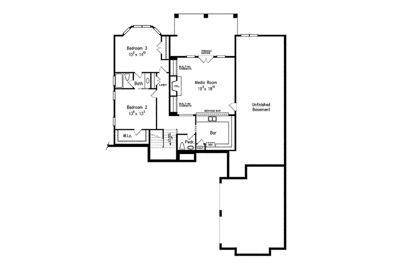 Home Plan - Floor Plan - Lower Floor 1 for Country House Plan #927-440 - 4 bed, 3.5 bath