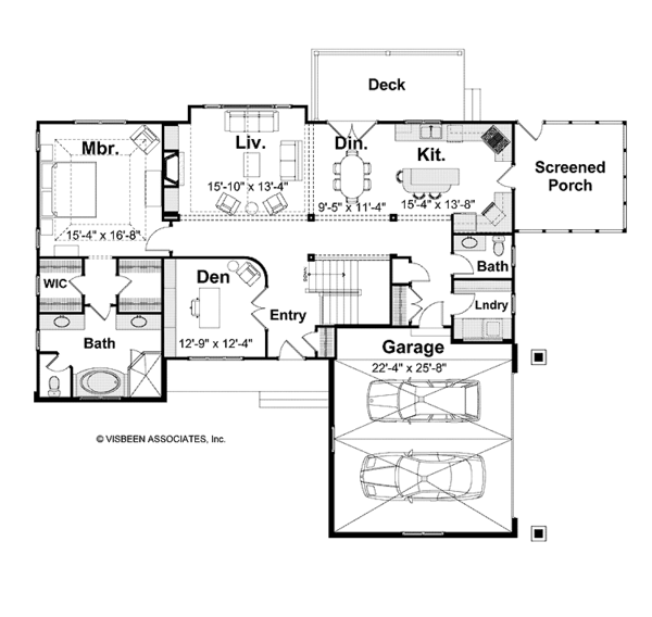 Bungalow Floor Plan - Main Floor Plan #928-202