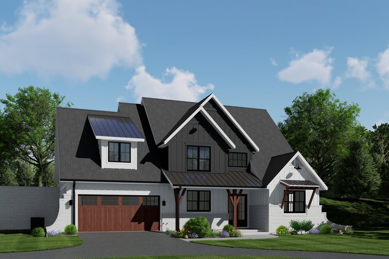 House Blueprint - Farmhouse Exterior - Front Elevation Plan #1088-17