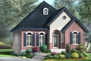 Cottage Exterior - Front Elevation Plan #25-4113