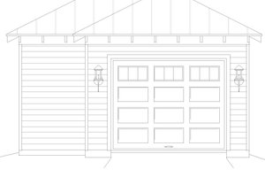 Exterior - Front Elevation 3 for Contemporary House Plan #932-651, 0 bath