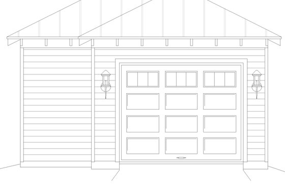 Exterior - Front Elevation 3 for Contemporary House Plan #932-651, 0 bath