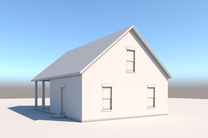 Dream House Plan - Exterior - Rear Elevation 1 for Traditional House Plan #430-312, 1 bath