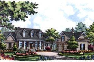 House Blueprint - European Exterior - Front Elevation Plan #417-278