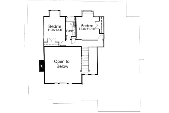 Floor Plan - Upper Floor for Country House Plan #120-119 - 3 bed, 3 bath