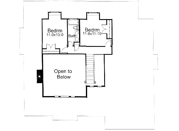House Plan Design - Country Floor Plan - Upper Floor Plan #120-119