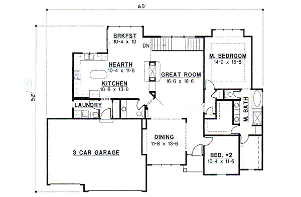Traditional Floor Plan - Main Floor Plan #67-324