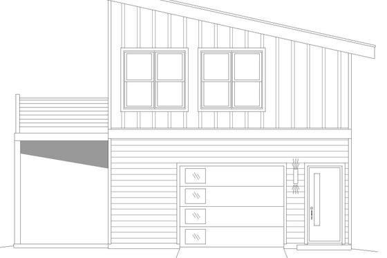 Exterior - Other Elevation 1 for Contemporary House Plan #932-432, 1 bath