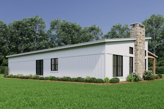 Exterior - Rear Elevation for Barndominium House Plan #430-394 - 2 bed, 2 bath