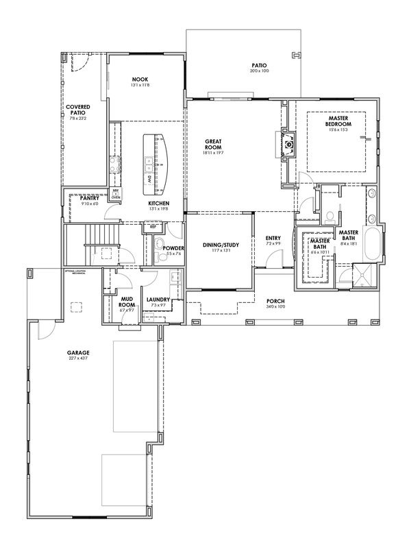 Craftsman Floor Plan - Main Floor Plan #1069-11