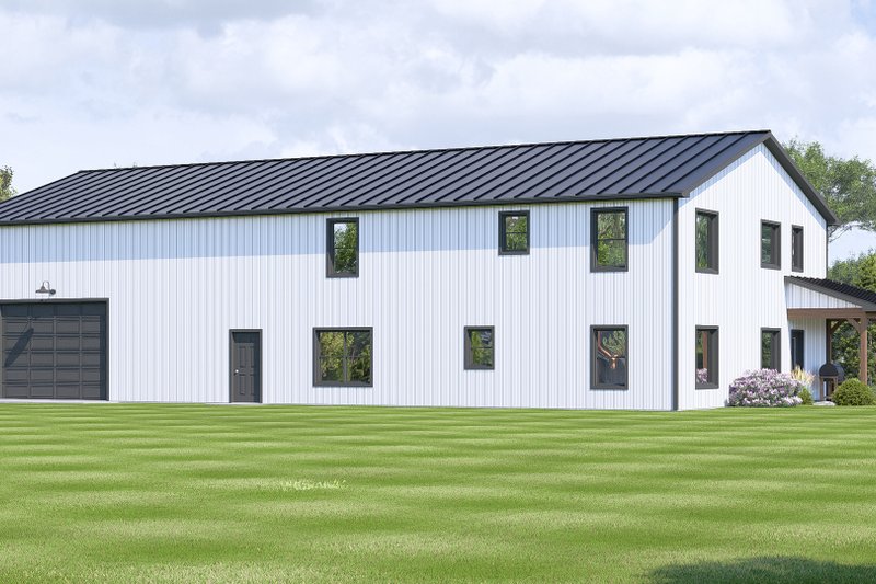 House Plan Design - Exterior - Rear Elevation for Barndominium House Plan #1064-164 - 4 bed, 3 bath