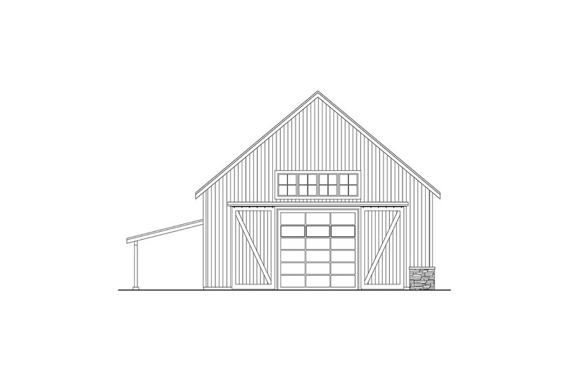 House Design - Exterior - Other Elevation for Barndominium House Plan #124-1409, 1 bath