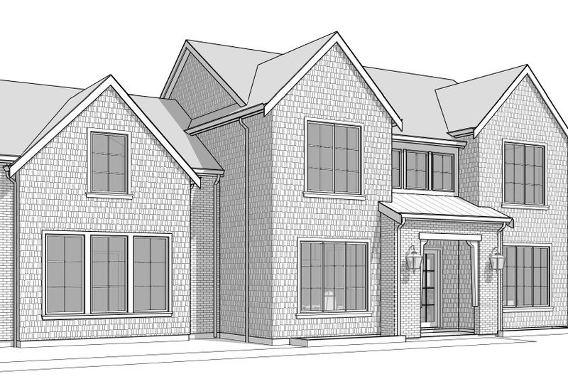 House Blueprint - Exterior - Front Elevation 5 for Farmhouse House Plan #1114-97 - 4 bed, 3.5 bath