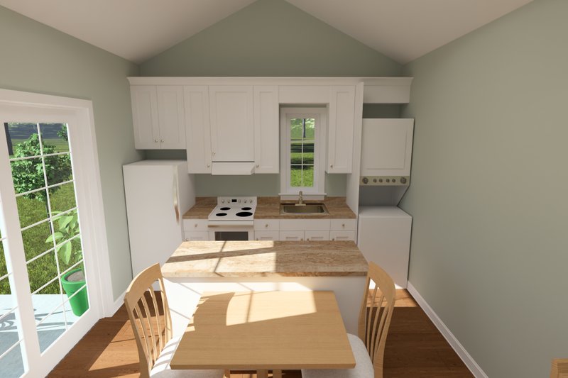 Architectural House Design - Interior - Kitchen for Cottage House Plan #513-2417 - 1 bed, 1 bath