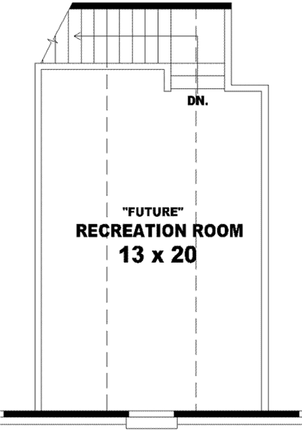Floor Plan - Upper Floor for European House Plan #81-987 - 3 bed, 2 bath