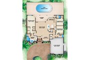 Mediterranean Style House Plan - 3 Beds 3 Baths 3380 Sq/Ft Plan #27-505 