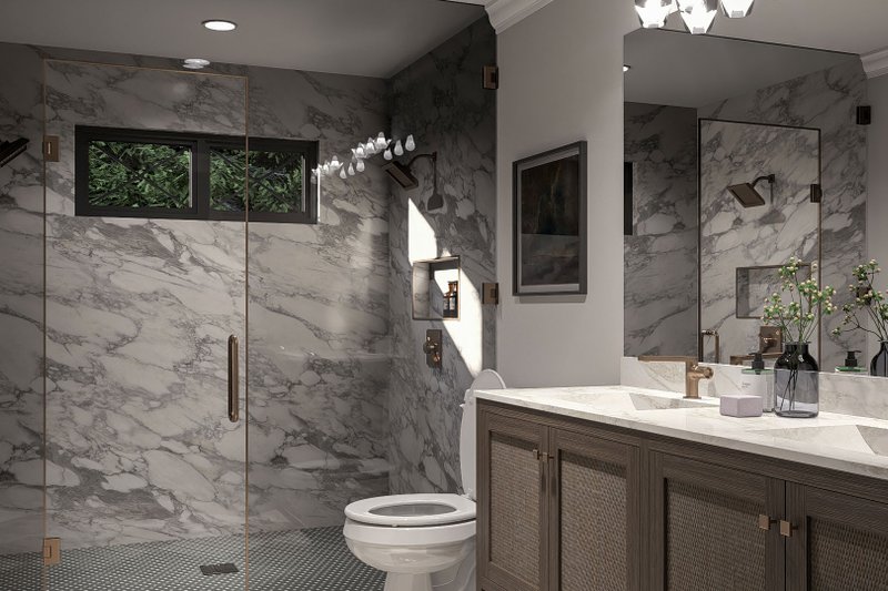 Architectural House Design - Interior - Master Bathroom 1 for Tudor House Plan #455-796 - 3 bed, 2 bath