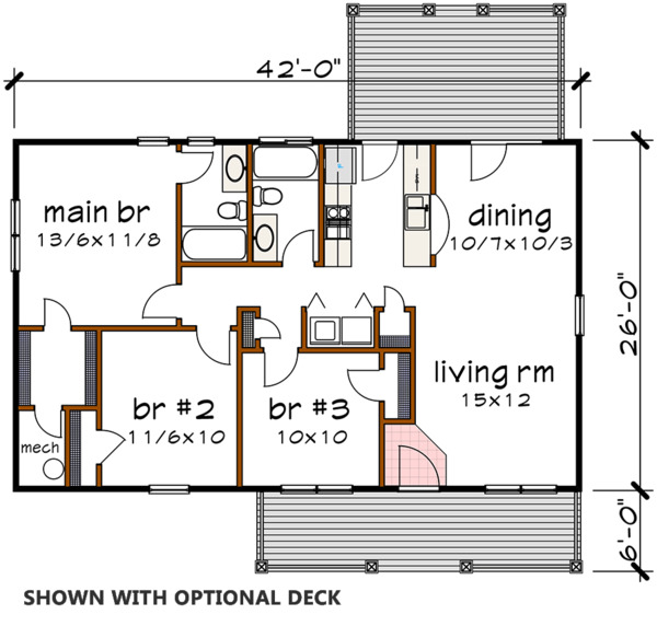 Home Plan - Country Floor Plan - Main Floor Plan #79-118