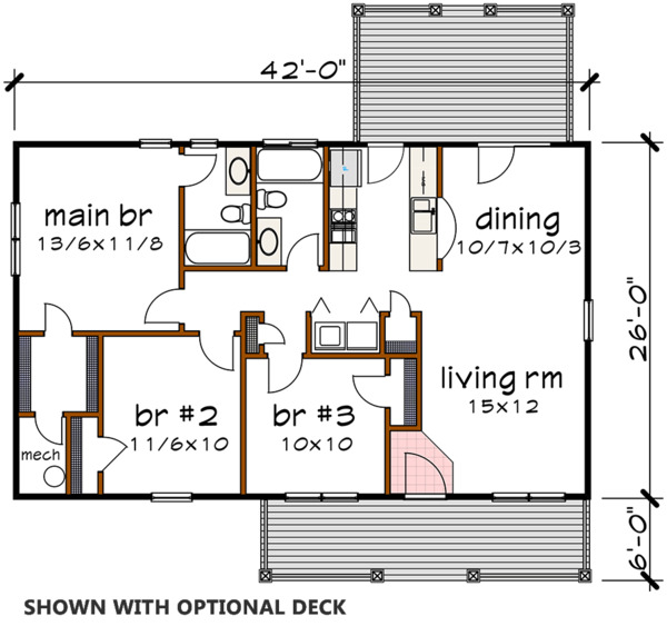 Dream House Plan - Country Floor Plan - Main Floor Plan #79-118