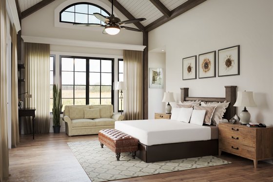 Interior - Master Bedroom for Farmhouse House Plan #54-572 - 4 bed, 4.5 bath
