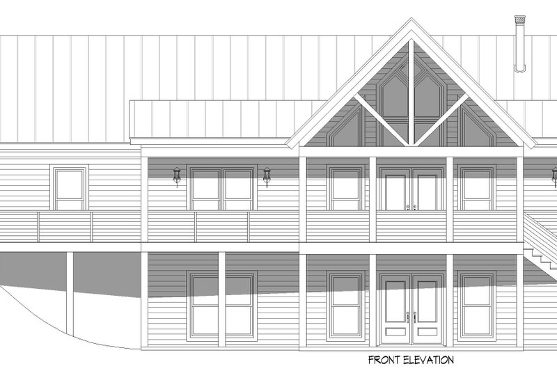 Home Plan - Exterior - Front Elevation 3 for Southern House Plan #932-1171 - 4 bed, 4 bath