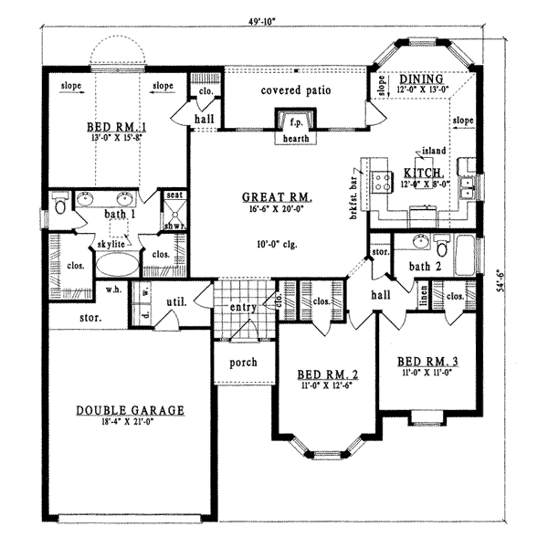 Traditional Floor Plan - Main Floor Plan #42-239