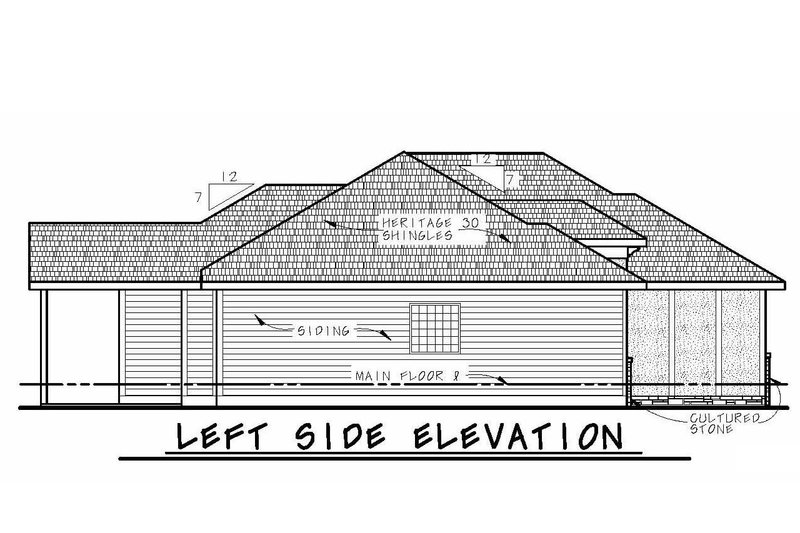 Home Plan - Exterior - Other Elevation for Mediterranean House Plan #20-2174 - 3 bed, 2 bath