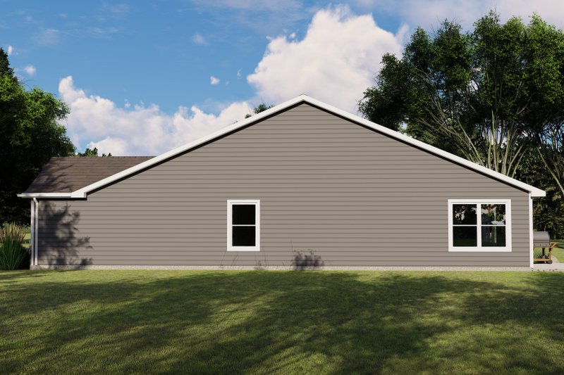 Dream House Plan - Exterior - Other Elevation for Ranch House Plan #1064-65 - 3 bed, 2 bath