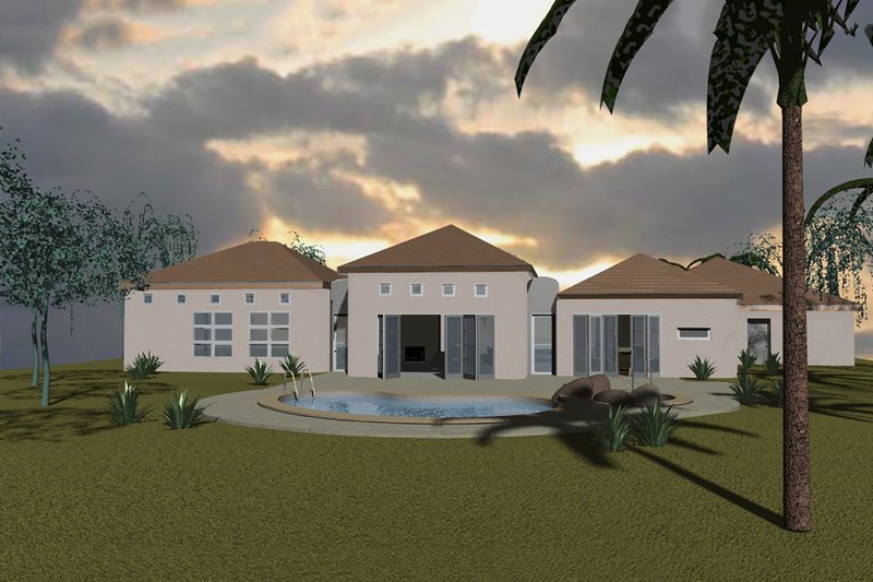 House Plan Design - Modern, Front elevation