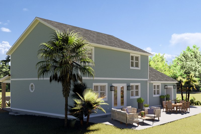 Dream House Plan - Exterior - Rear Elevation for Traditional House Plan #1060-33 - 4 bed, 3.5 bath