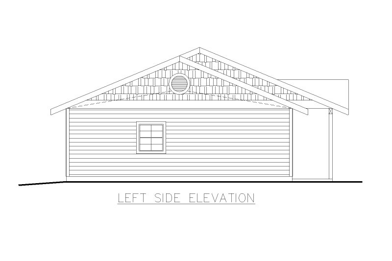 Architectural House Design - Exterior - Other Elevation for Cottage House Plan #117-995 - 1 bed, 1 bath