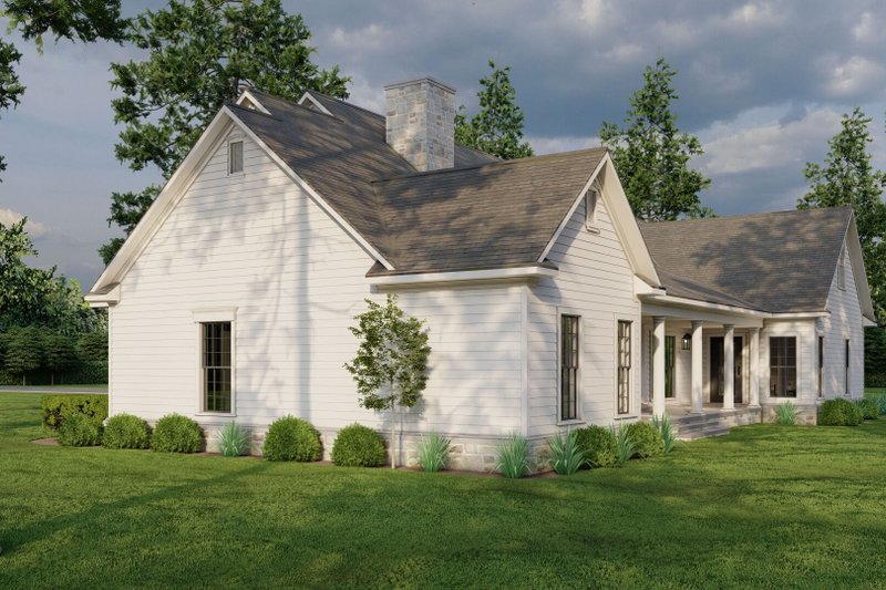 Architectural House Design - Exterior - Rear Elevation 1 for Country House Plan #17-421 - 4 bed, 3 bath