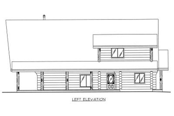 Exterior - Other Elevation 1 for Log House Plan #117-502 - 1 bed, 2.5 bath