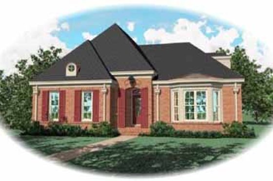 Exterior - Front Elevation for Traditional House Plan #81-358 - 3 bed, 3 bath