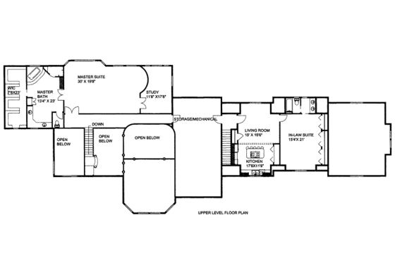 Floor Plan - Upper Floor for Craftsman House Plan #117-684 - 5 bed, 5 bath