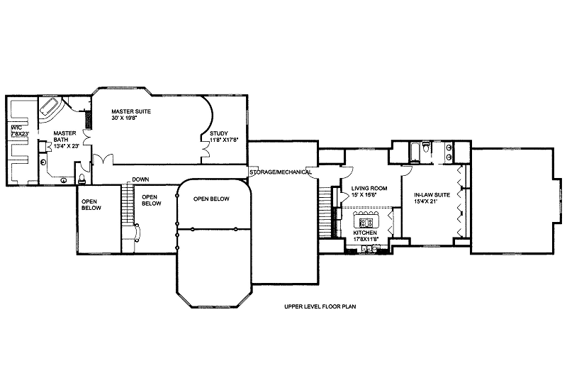 Dream House Plan - Floor Plan - Upper Floor for Craftsman House Plan #117-684 - 5 bed, 5 bath