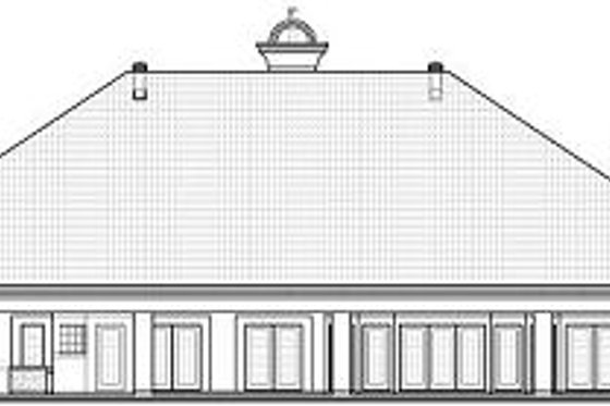 Exterior - Rear Elevation for European House Plan #23-789 - 4 bed, 2 bath