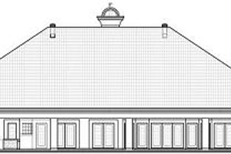 House Blueprint - Exterior - Rear Elevation for European House Plan #23-789 - 4 bed, 2 bath