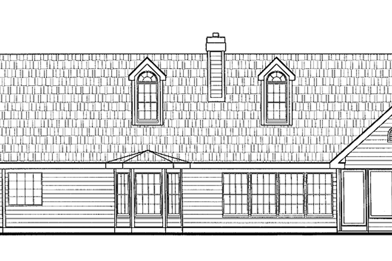 Home Plan - Exterior - Rear Elevation for Country House Plan #314-221 - 3 bed, 2 bath