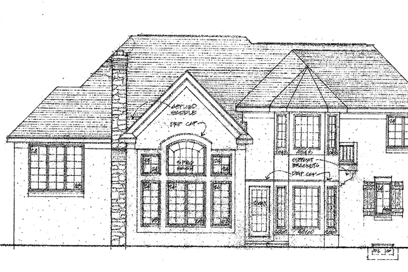 Home Plan - Exterior - Rear Elevation for Country House Plan #328-258 - 4 bed, 2.5 bath