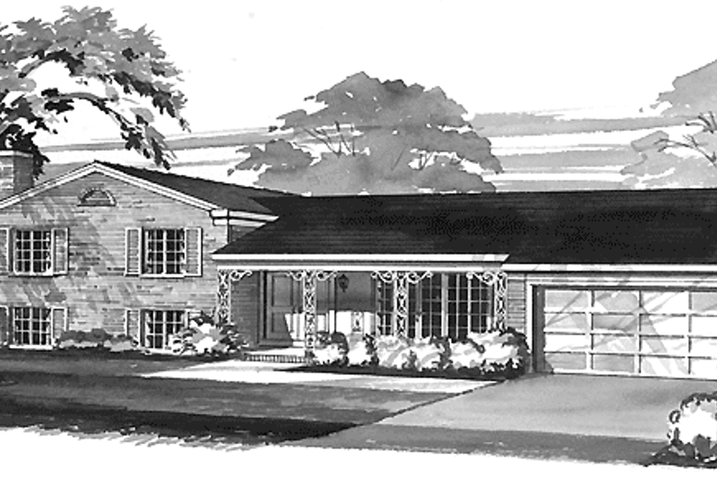 House Blueprint - Country Exterior - Front Elevation Plan #72-553