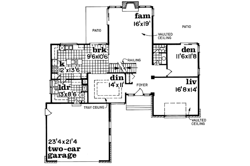 Dream House Plan - Floor Plan - Main Floor for Traditional House Plan #47-1048 - 3 bed, 2.5 bath