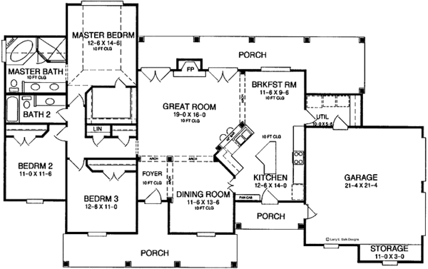 House Plan Design - Country Floor Plan - Main Floor Plan #952-169