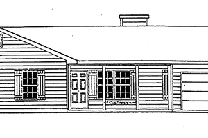 Country Exterior - Front Elevation Plan #30-254