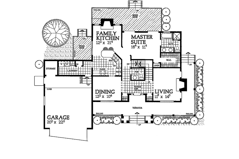 House Blueprint - Floor Plan - Main Floor for Traditional House Plan #72-945 - 3 bed, 2.5 bath