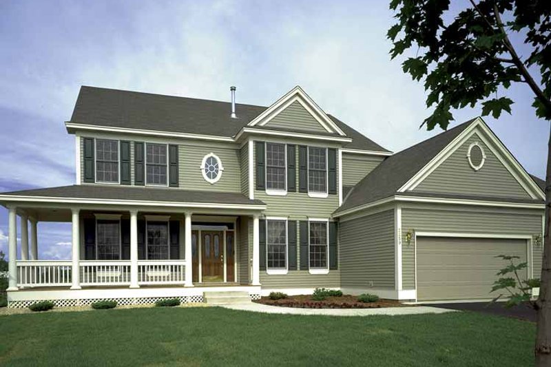 Architectural House Design - Country Exterior - Front Elevation Plan #320-916