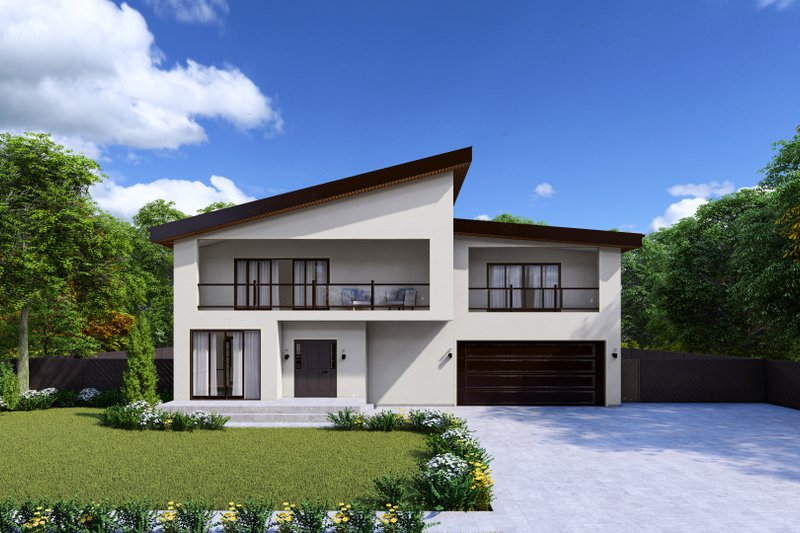 House Blueprint - Modern Exterior - Front Elevation Plan #1060-397