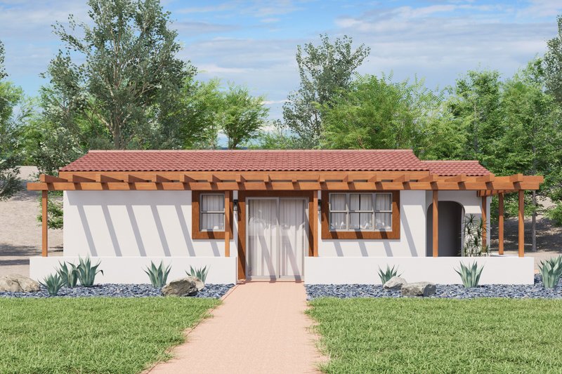 House Design - Exterior - Other Elevation for Mediterranean House Plan #1106-21, 1 bath
