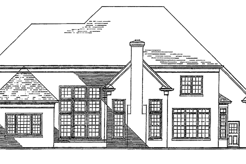 Dream House Plan - Exterior - Rear Elevation for Traditional House Plan #453-163 - 4 bed, 3.5 bath